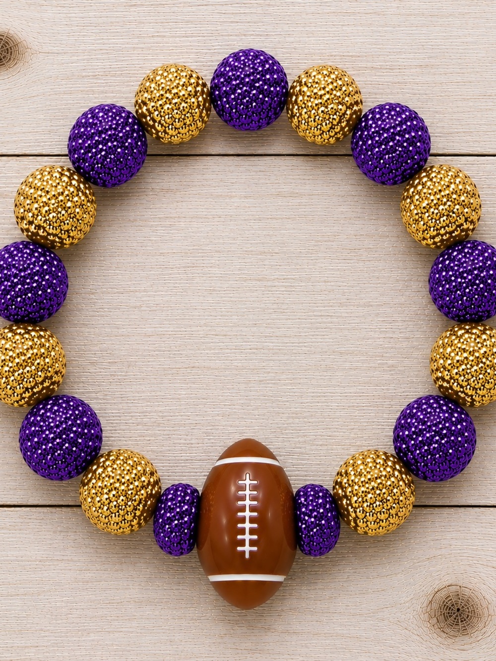 Viking Beaded Football Stretch Bracelet - Women Jewelry